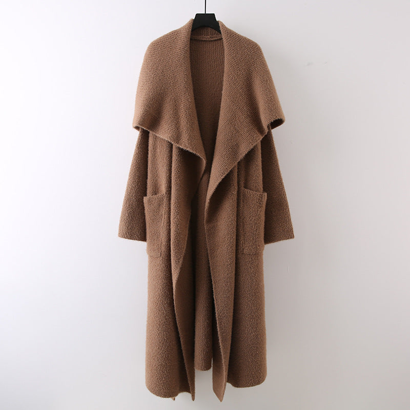Lång Stickad Cardigan