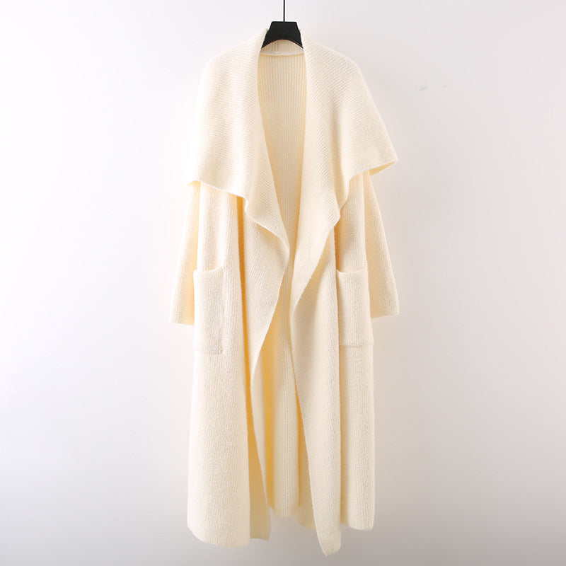 Lång Stickad Cardigan