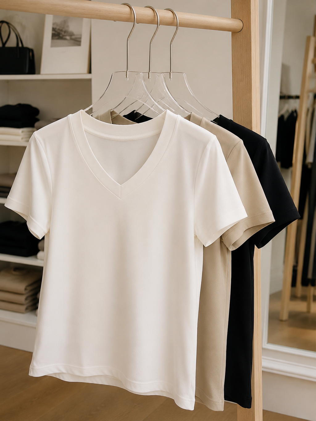 3-Pack V-ringade Basic T-shirts