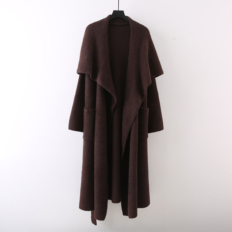 Lång Stickad Cardigan
