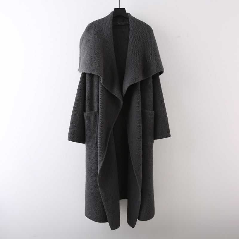 Lång Stickad Cardigan