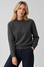 Kashmirtröja med Halvpolo – Unisex