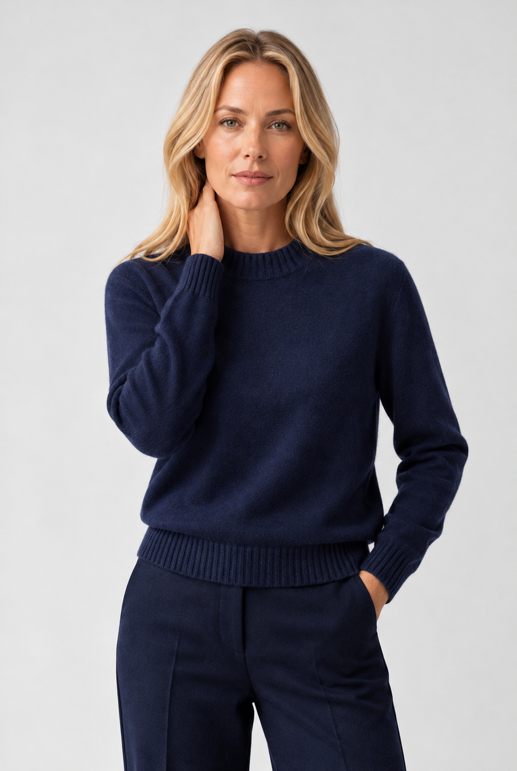 Kashmirtröja med Halvpolo – Unisex