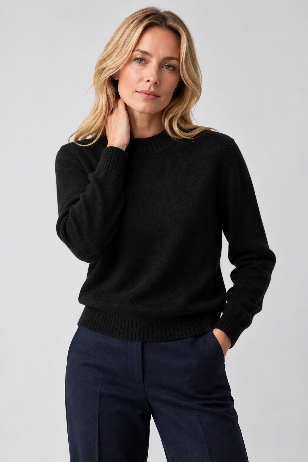 Kashmirtröja med Halvpolo – Unisex