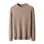 Kabelstickad-kashmirtroja-khaki-2 - Dammode [product_title] [variant_title] dam basplagg