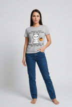 Grinig Katt T-shirt med Kaffetryck