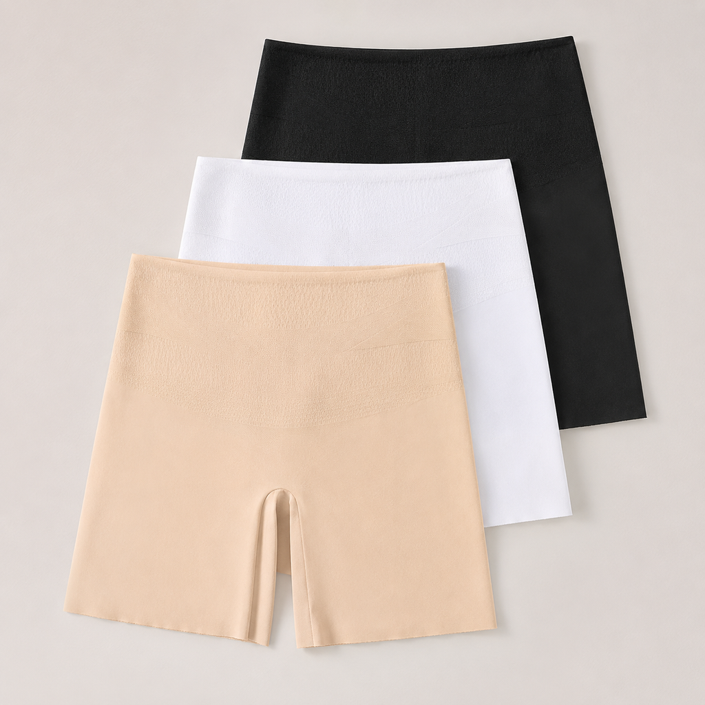 Sömlösa Shorts – Hög Midja (3-pack)