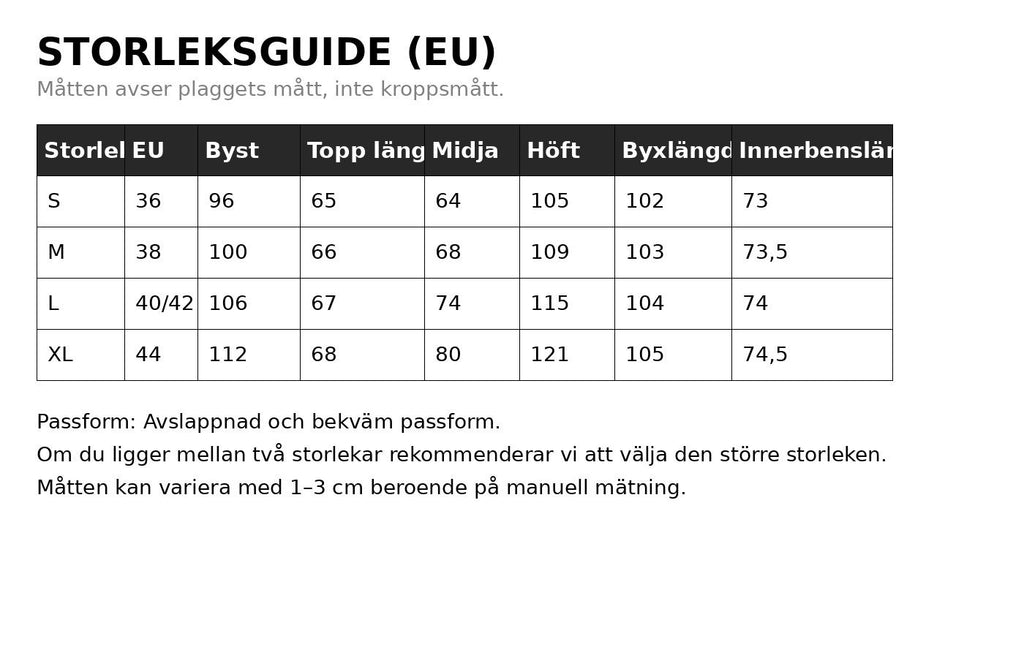 2-delat Set – Avslappnad Topp & Vida Byxor