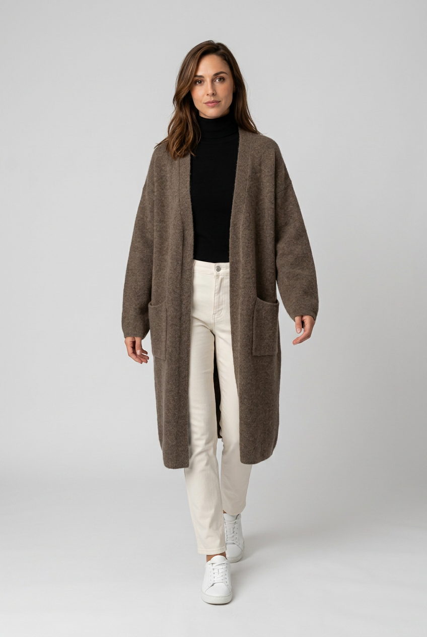 alva-lang-stickad-cardigan-med-fickor-brun - Dammode [product_title] [variant_title] dam basplagg