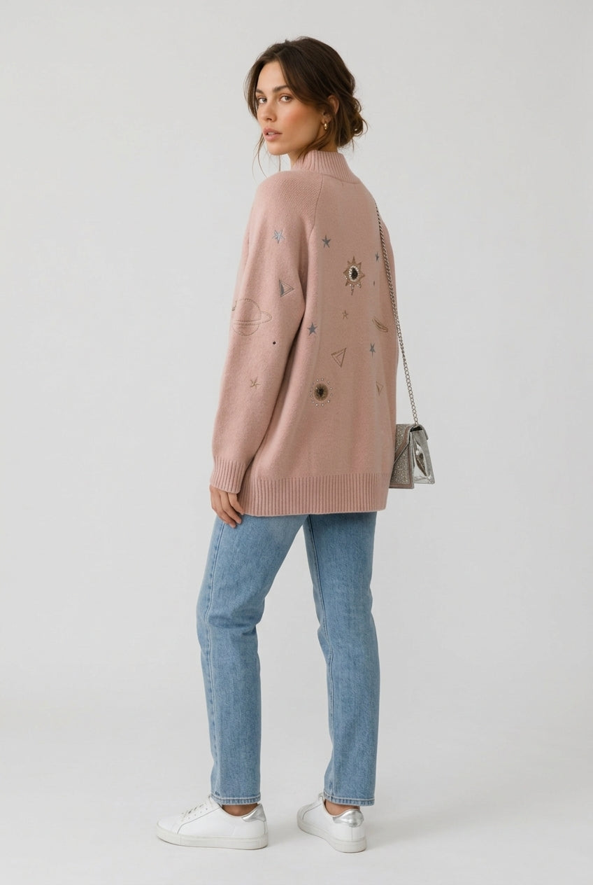 Lång Stickad Cardigan One Size
