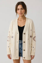 Lång Stickad Cardigan One Size