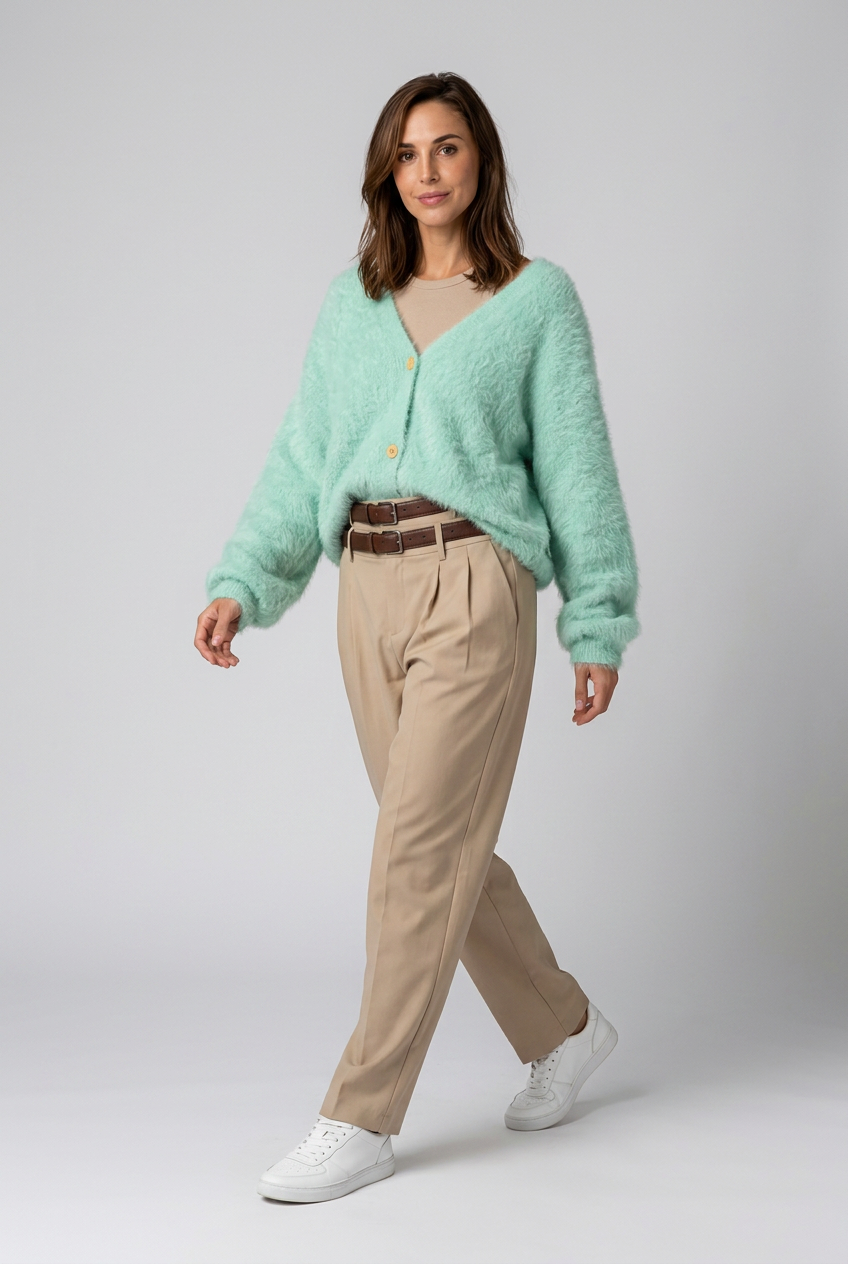 dammode-mjuk-fluffig-cardigan-gron - Dammode [product_title] [variant_title] dam basplagg