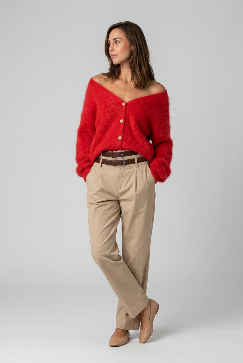 dammode-mjuk-fluffig-cardigan-rod - Dammode [product_title] [variant_title] dam basplagg