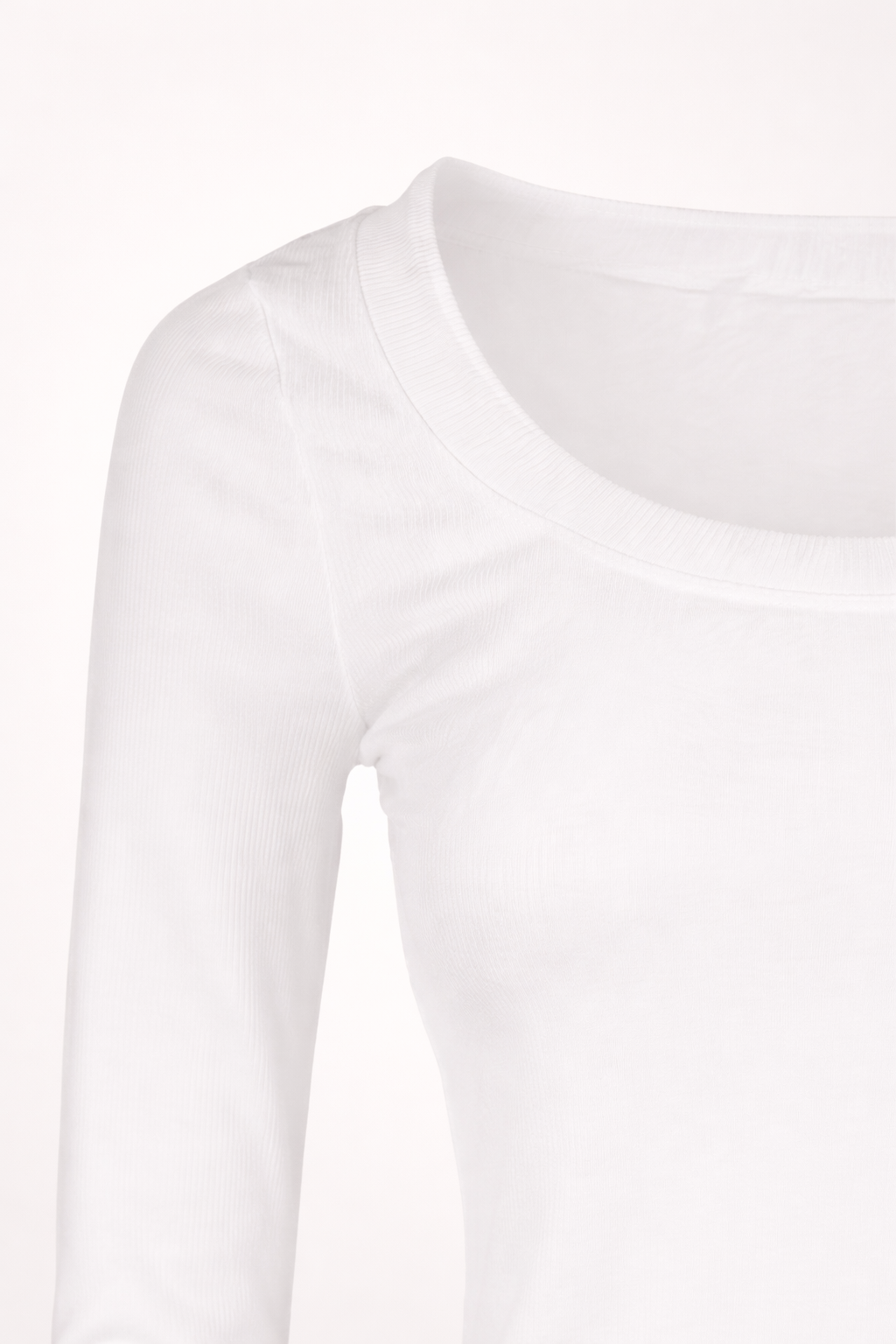 White long-sleeve shirt on a white background