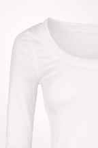 White long-sleeve shirt on a white background
