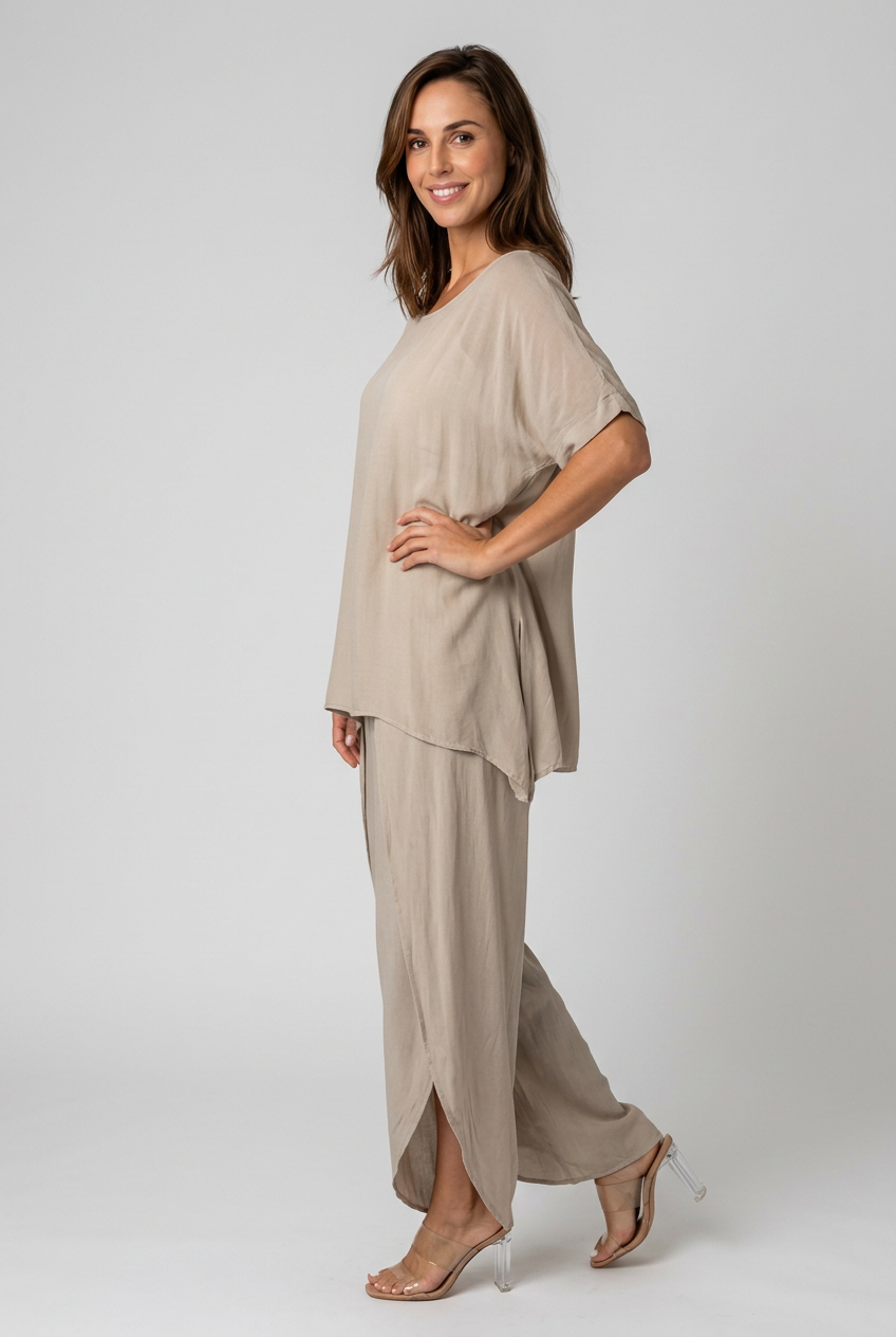 dammode-tvadelat-set-topp-vida-byxor-dam-beige - Dammode [product_title] [variant_title] dam basplagg