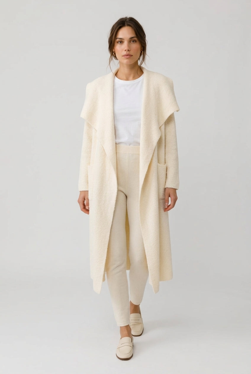 Lång Stickad Cardigan