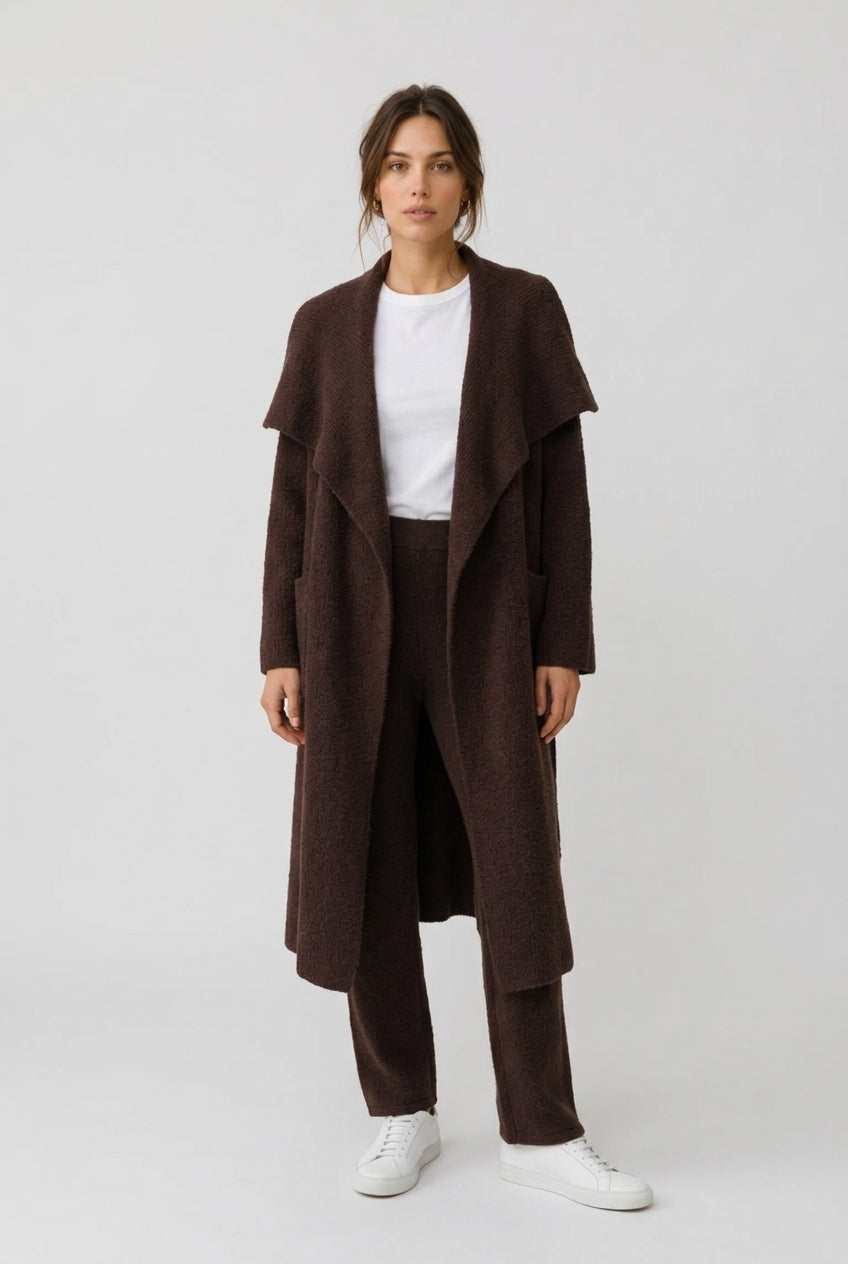 Lång Stickad Cardigan