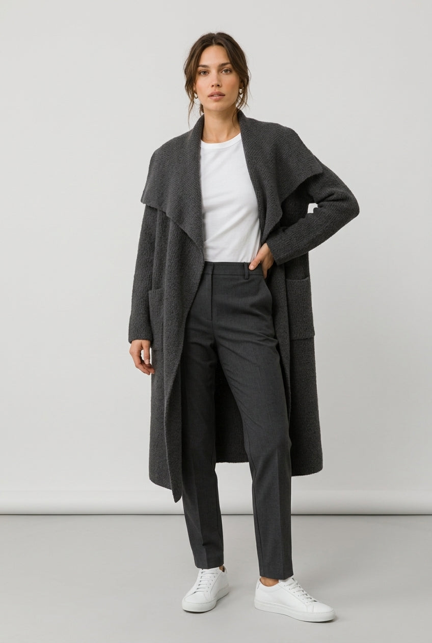Lång Stickad Cardigan