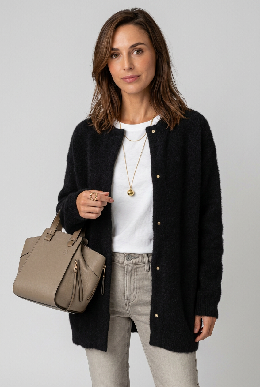 lang-stickad-cardigan-med-knappar-dam-svart - Dammode [product_title] [variant_title] dam basplagg