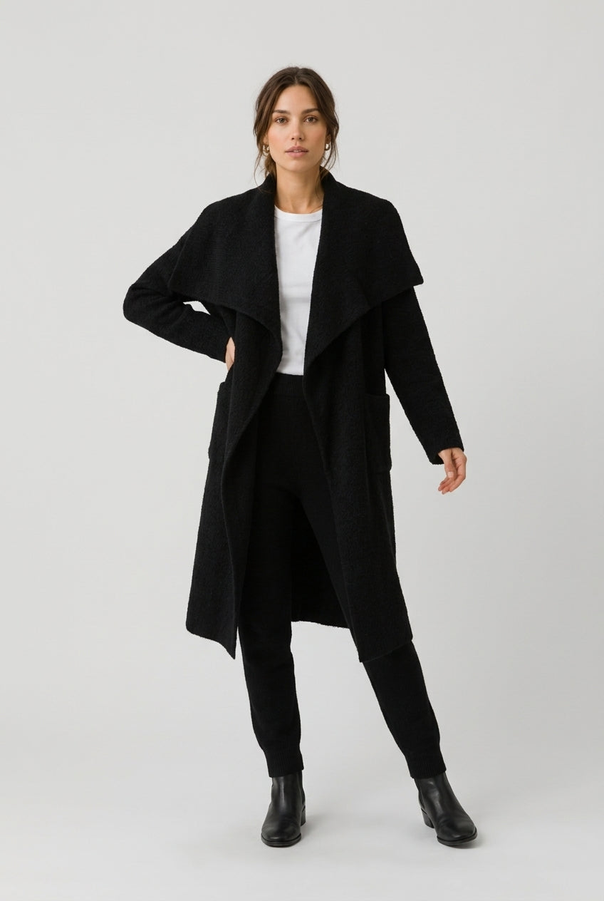 Lång Stickad Cardigan