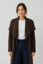 Lång Stickad Cardigan