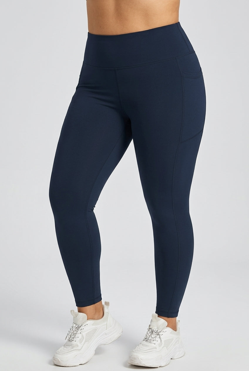 Mila Plus Size Träningstights med Fickor