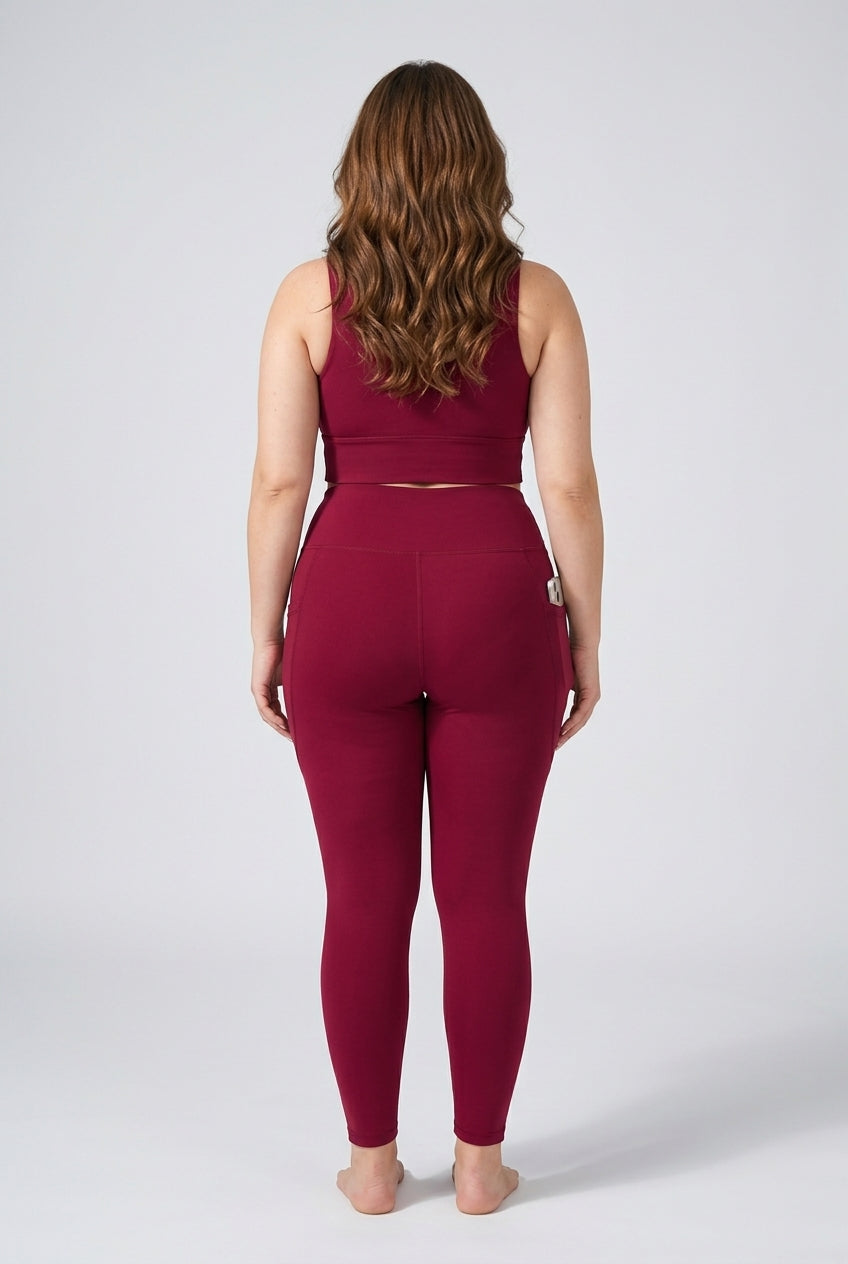 Mila Plus Size Träningstights med Fickor