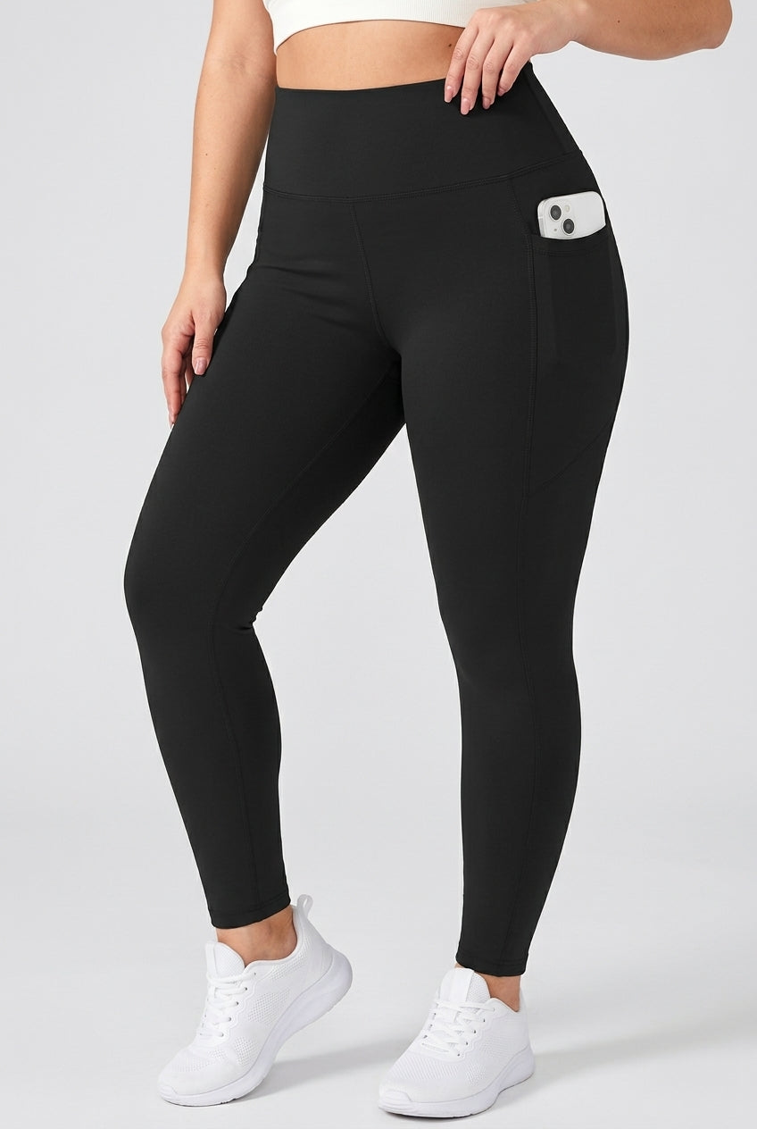 Mila Plus Size Träningstights med Fickor