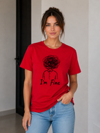 mjuk-bomull-t-shirt-kvinna-rod - Dammode [product_title] [variant_title] dam basplagg