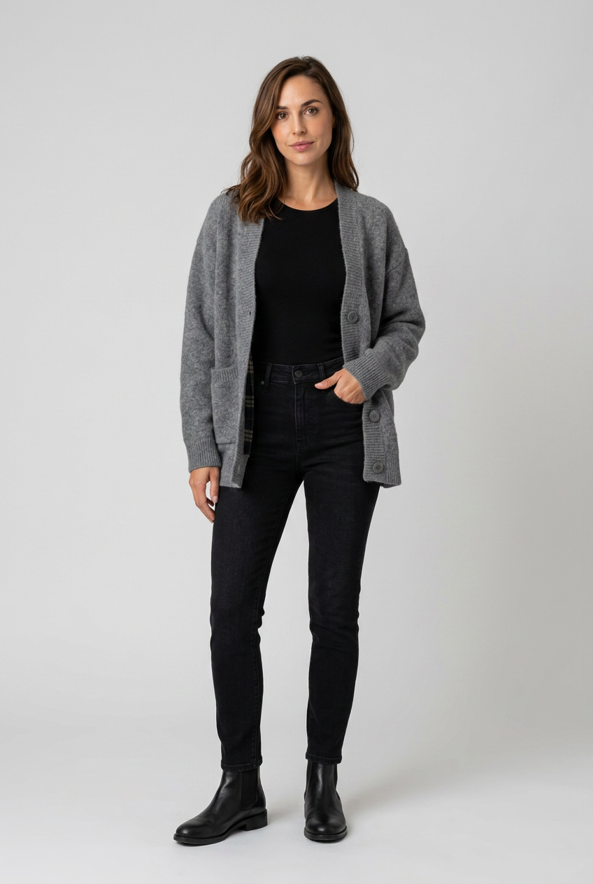 mjuk-stickad-cardigan-dam-GRA - Dammode [product_title] [variant_title] dam basplagg
