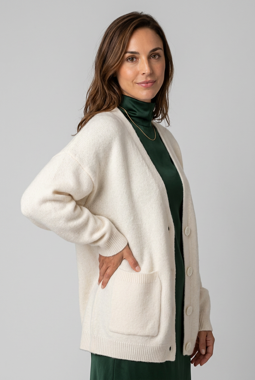 mjuk-stickad-cardigan-dam-aprikos-1 - Dammode [product_title] [variant_title] dam basplagg