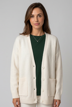 mjuk-stickad-cardigan-dam-aprikos - Dammode [product_title] [variant_title] dam basplagg