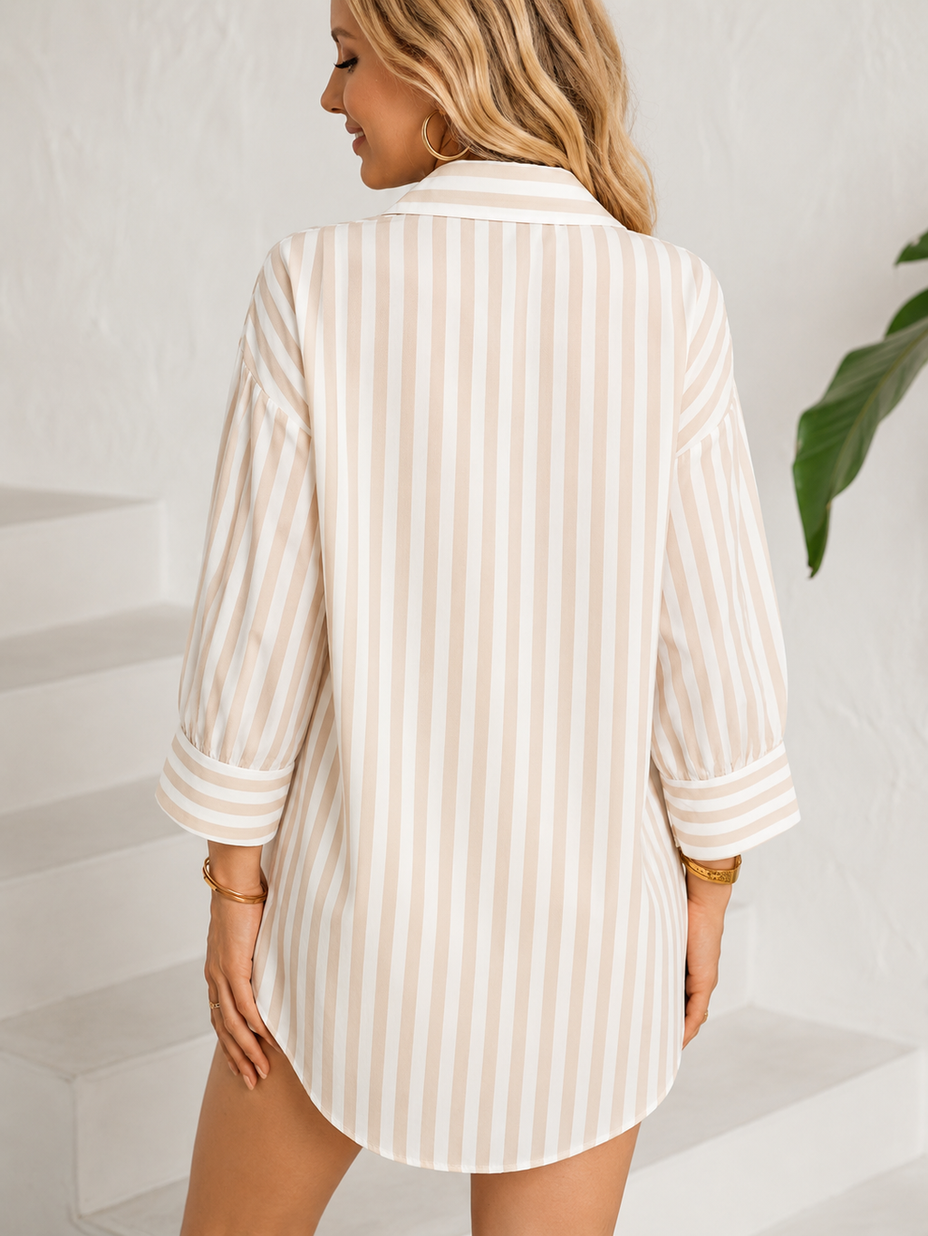 Randig Oversized Damblus