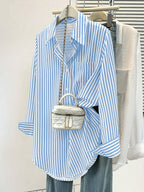 Randig Skjortblus Oversize