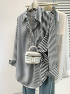 Randig Skjortblus Oversize