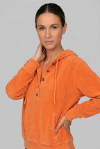 ribbad-hoodie-med-knappar-dam-orange-1. - Dammode [product_title] [variant_title] dam basplagg