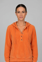 ribbad-hoodie-med-knappar-dam-orange. - Dammode [product_title] [variant_title] dam basplagg