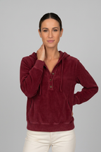 ribbad-hoodie-med-knappar-dam-vinrod. - Dammode [product_title] [variant_title] dam basplagg