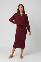 stickat-tvadelat-set-troja-midikjol-burgundy-1 - Dammode [product_title] [variant_title] dam basplagg