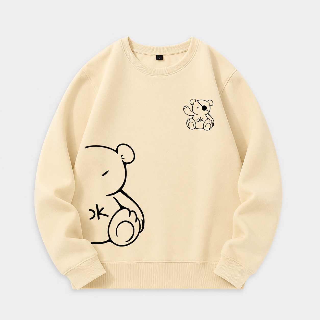 Sweatshirt med Björnmotiv