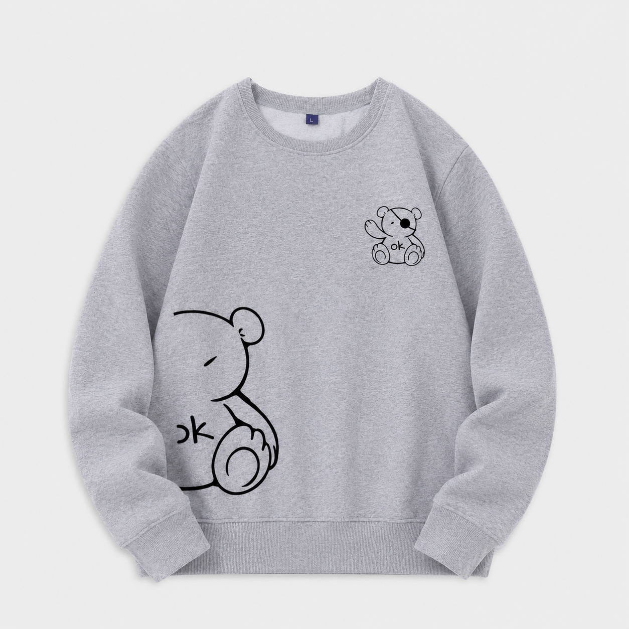 Sweatshirt med Björnmotiv