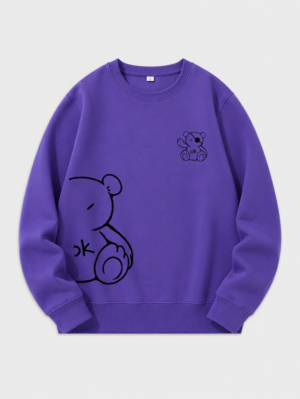 Sweatshirt med Björnmotiv