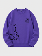 Sweatshirt med Björnmotiv