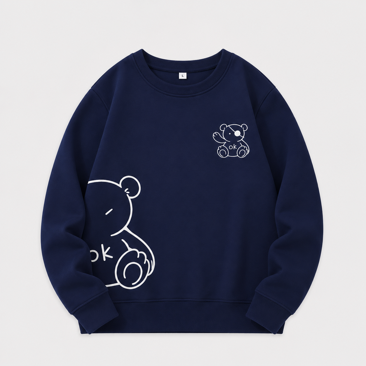 Sweatshirt med Björnmotiv