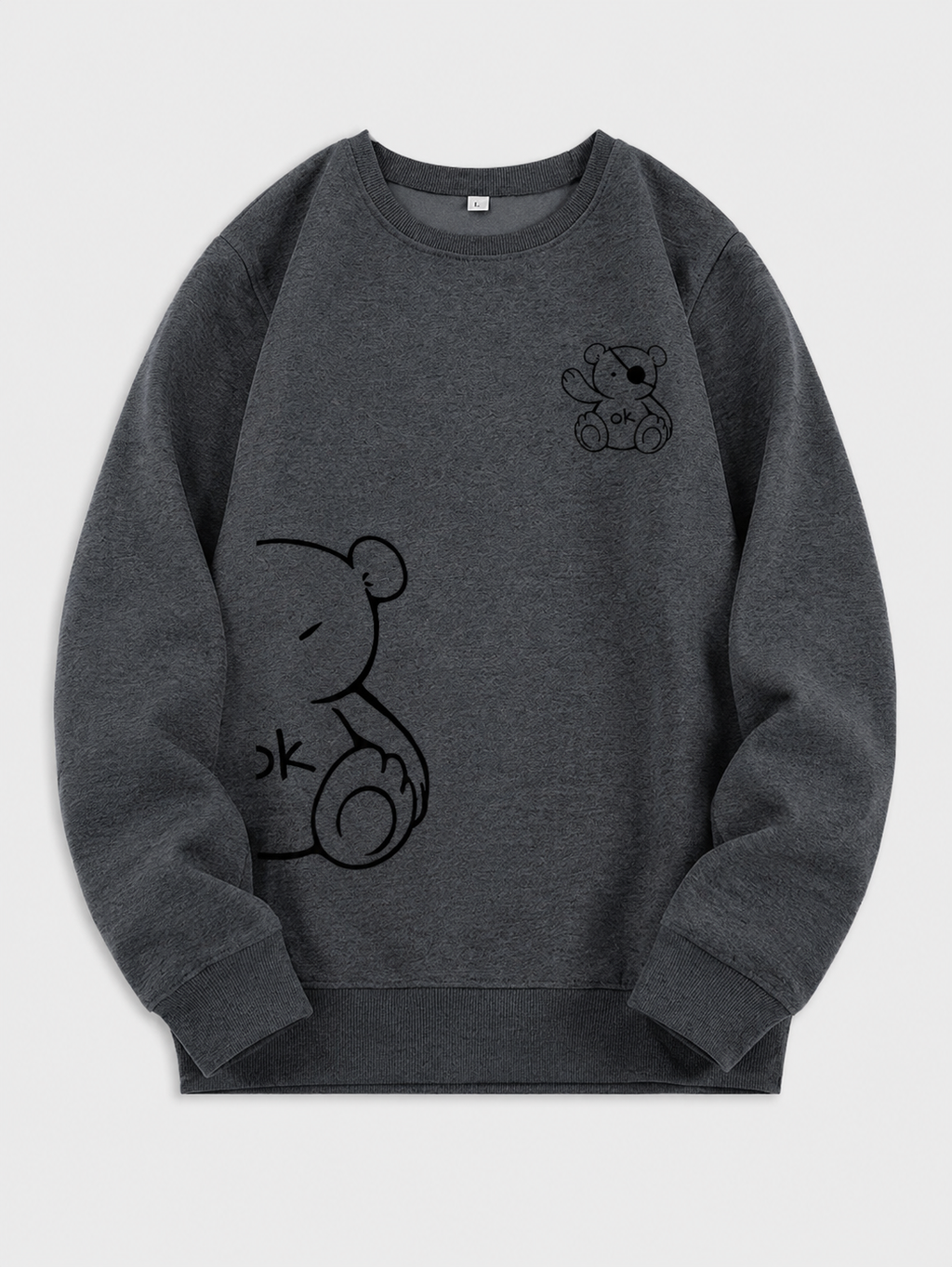 Sweatshirt med Björnmotiv