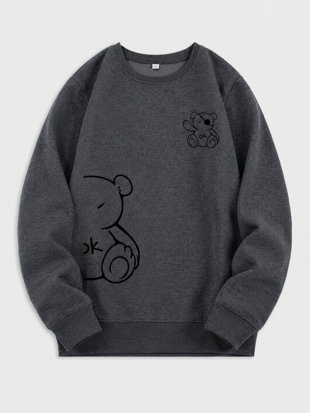 Sweatshirt med Björnmotiv