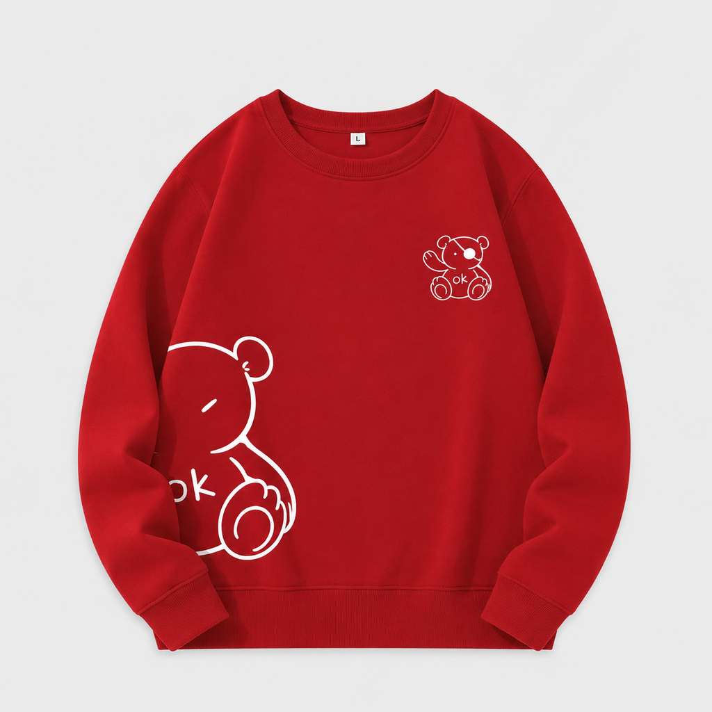 Sweatshirt med Björnmotiv