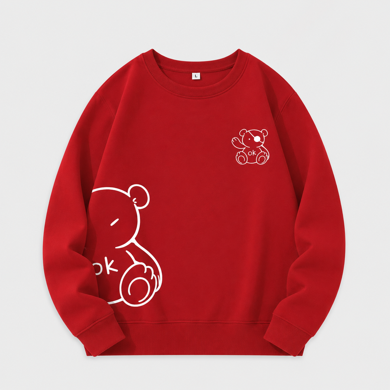 Sweatshirt med Björnmotiv