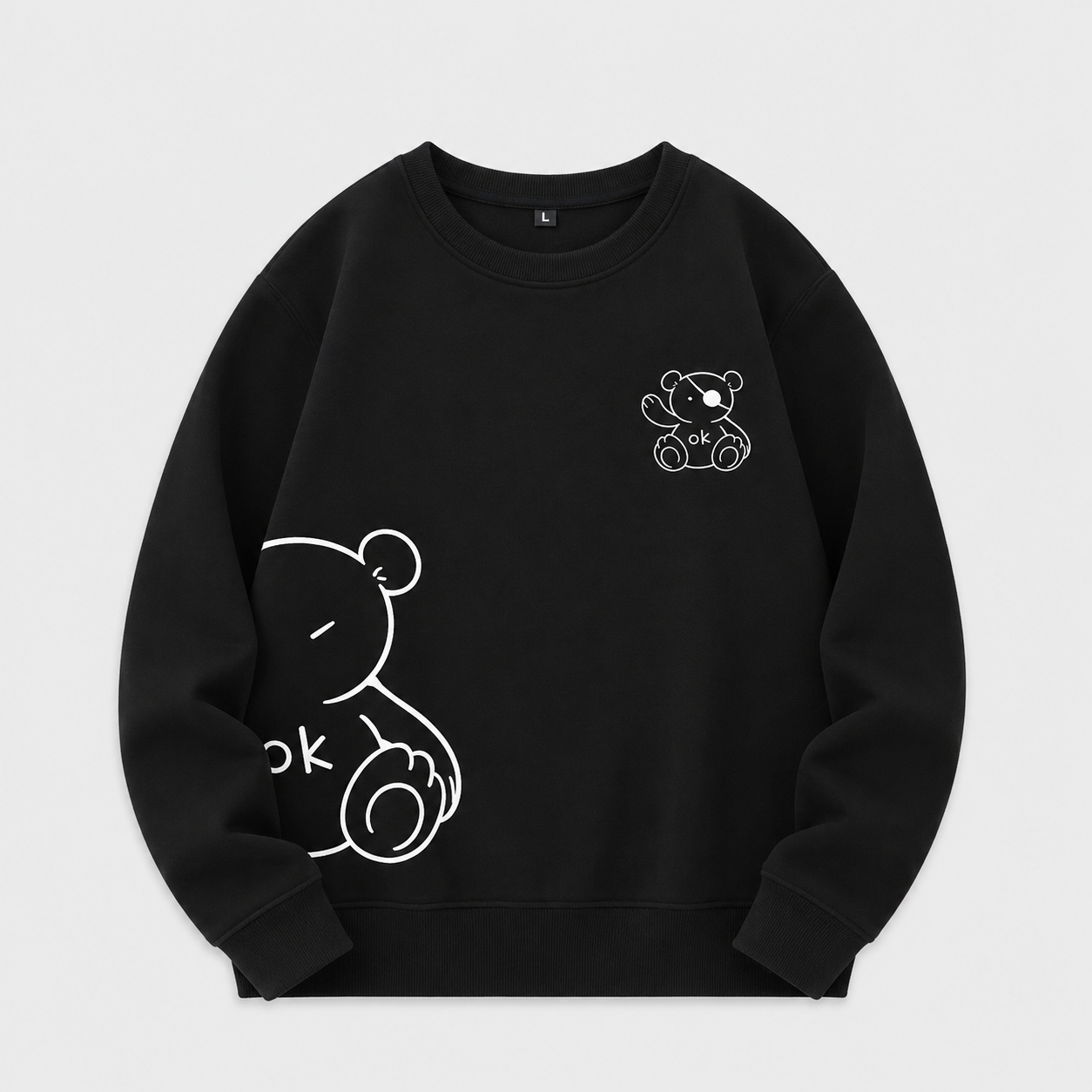 Sweatshirt med Björnmotiv